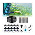 New drip Irrigation kit Automatic Garden Watering System Quick Connector and 360-degree Bending Dropper atomizing Copper Nozzle Garden Plant Lawn Courtyard Watering System. (65FT)