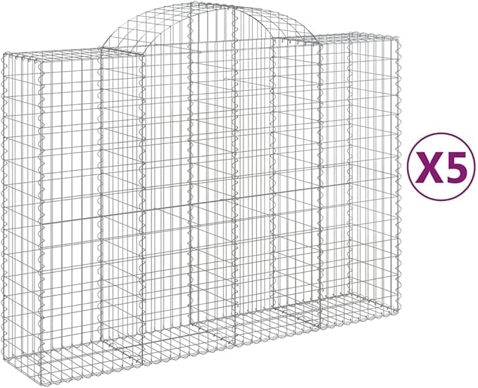 Galvanized Raised Garden Bed 5-Pack 78.7x78.7x63 Planter Box Gabion Baskets for Vegetables Flowers Patio