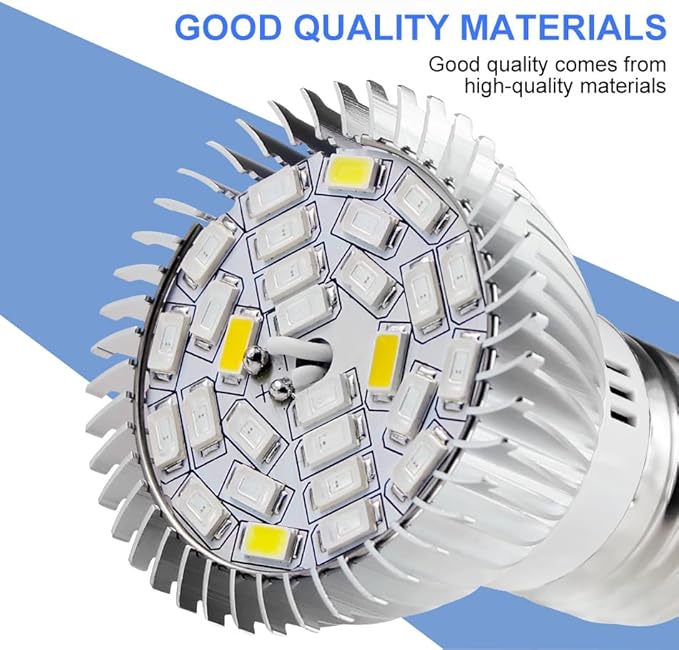 150W E27/E26 Indoor Full-Spectrum Solar Seedling Lamps AC100-277V Hydroponic Vegetable Planting Light IR/UV Composite Band Seed Cultivation Fill Lamping 110V Natural Sunlight Greenhouse Tent Lighting