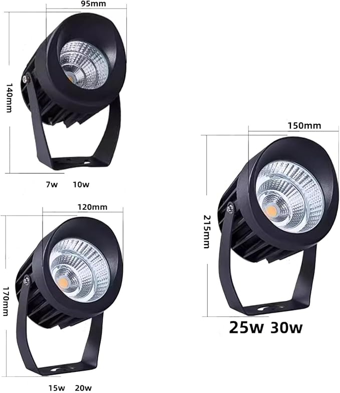 Outdoor Floodlights - LED Beam Spotlight AC85-265V COB Tree Lighting IP65 Waterproof Adjustable Angle Landscape Spotlights Garden Villa Courtyard Lawn Lights(Yellow25W)