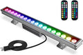 LED Wall Washer Light with RF Remote 7200LM Brightness Dimmable RGBW LED Bar Light AC120V 20 Waterproof Color Changing Linear Wall Washing Lamp for Outdoor &amp Indoor Lighting Projects
