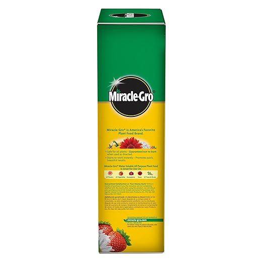 Miracle-Gro Water Soluble All Purpose Plant Food - Fertilizer for All Indoor or Outdoor Plants Including Roses Flowers Vegetables Houseplants Trees and Shrubs 12.5 lbs.