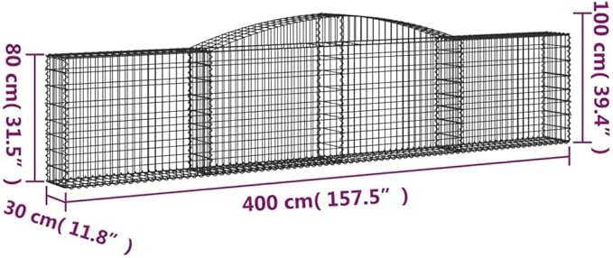 Galvanized Steel Gabion Planter 157.5 x 157.5 x 11.8 in Silver Raised Garden Bed Outdoor Retaining Wall for Patio Yard Landscape
