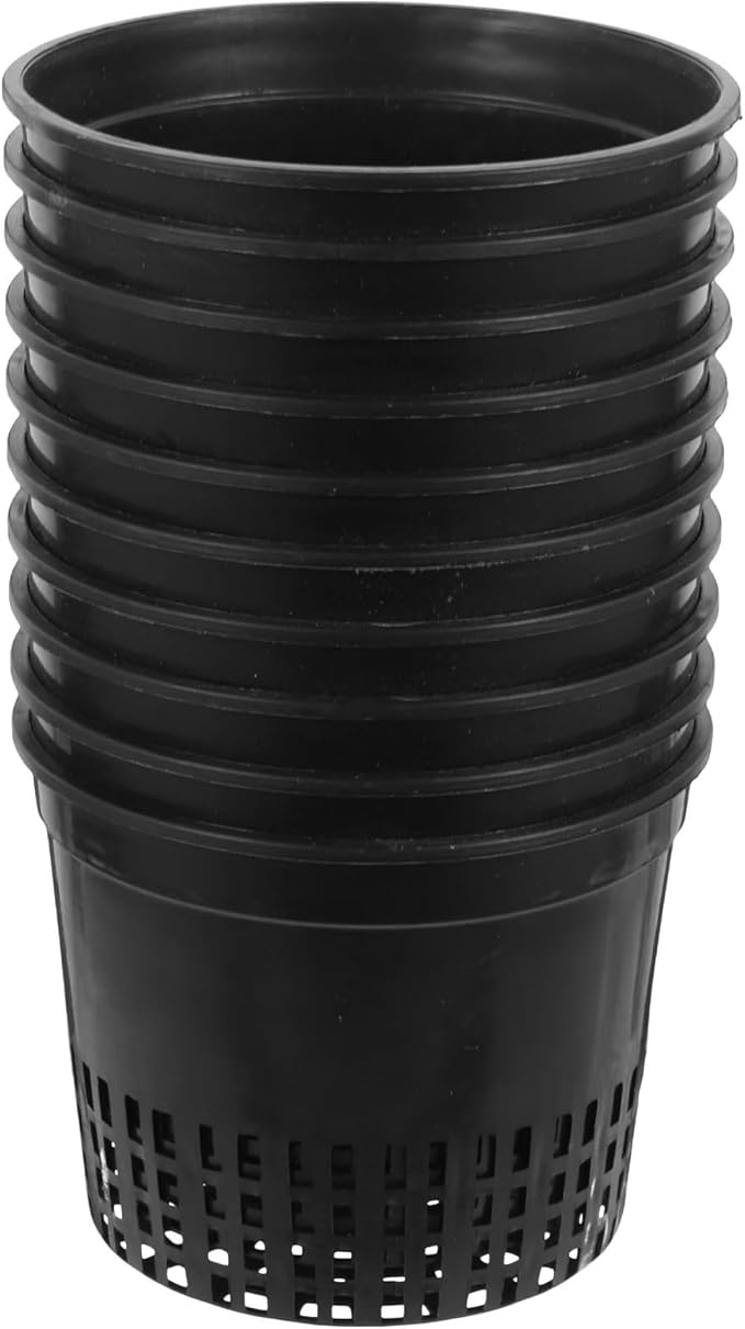 Net Pots for Hydroponics 8PCS Hydroponic Net Pots - Grow Baskets/Planting Cups (Indoor Bucket Farm Use)