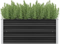 Garden Raised PlanterGarden BedGalvanized Raised Garden BedPlanter Raised bedsGalvanized PlanterFlower BedBed Anthracite 39.4x15.7x17.7 Galvanized Steel