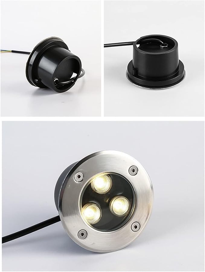 Ground LED Landscape Lights - Outdoor Buried Lights AC85-110V LED Spotlight IP65 Waterproof Walkable Outdoor Avenues Paths Garden Lighting Recessed Ground LightBlue 4a5W