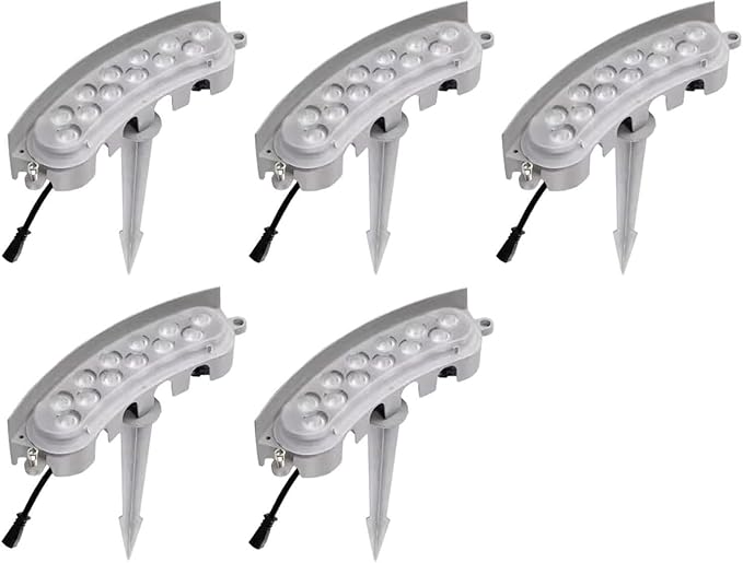 Lights OutdoorSmall Landscape Spotlights LED Low Voltage Landscape Tree Ring Lights for Park Lawn(Warm White LightPack of 6) (Yellow 5)