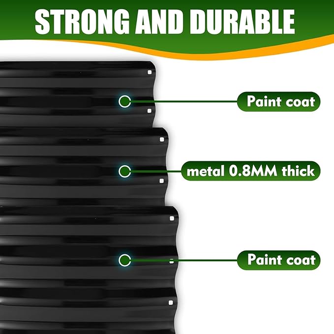 17 Tall Elevated Round Metal Rised Garden Bed- 4'x4' in Size and 0.8MM Thick Durable Planter Box for Vegetables Flowers Succulent at Patio/Garden Outdoor (Black 4FT Diameter)