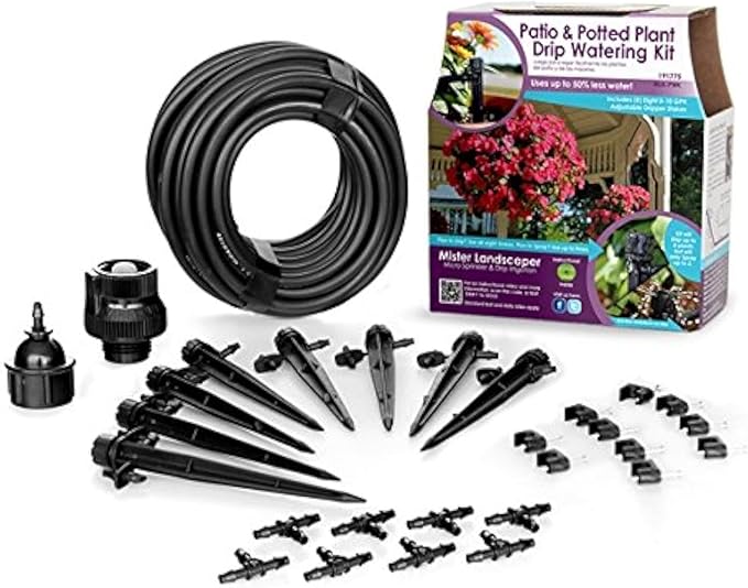 Mister Landscaper Patio &amp Potted Plant Drip Watering Kit