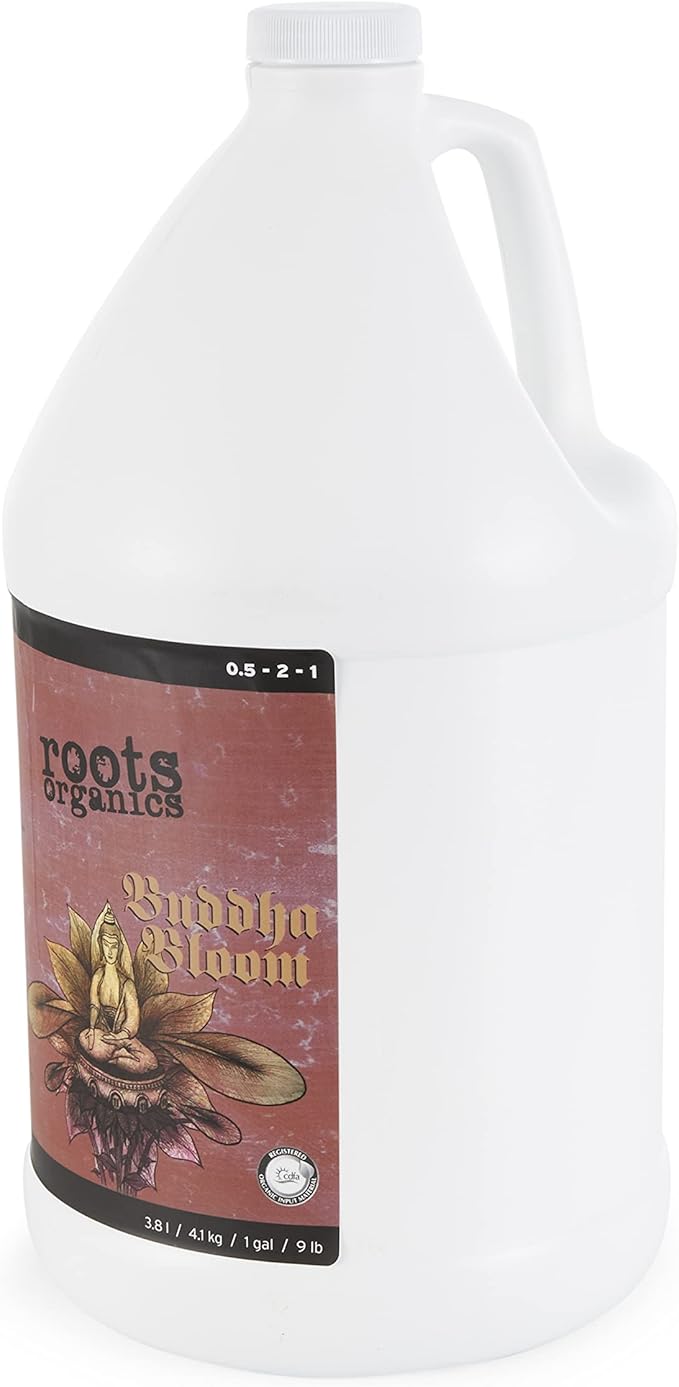 Roots Organics ROBBG Natural Organic Buddha Bloom Plant Fertilizer for Indoor Outdoor Container Plants and Hydroponics 1 Gallon