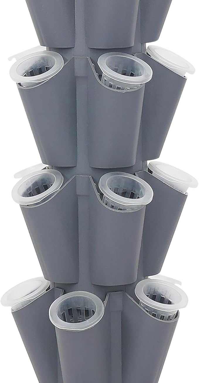Hydroponic Vertical Growing System w/Timer 50 Pods Indoor Gardening System w/Water Circulation Hydronic Garden Tower Plants Germination Kit for Fruits Leafy Vegetables