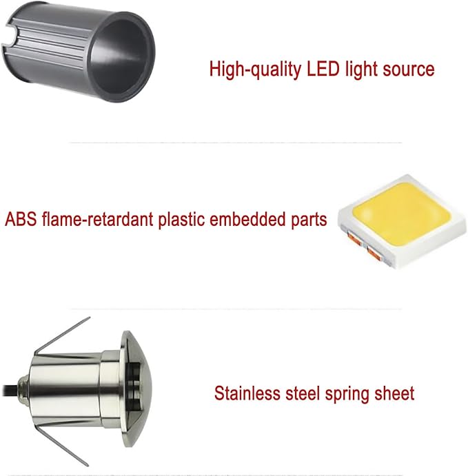 Ground LED Landscape Lights - Outdoor Buried Lights AC 12V One/Two/Four Side Embedded Spotlight IP67 Waterproof Stainless Steel Light-transmitting Underground Lamp1w-white-42MM-A
