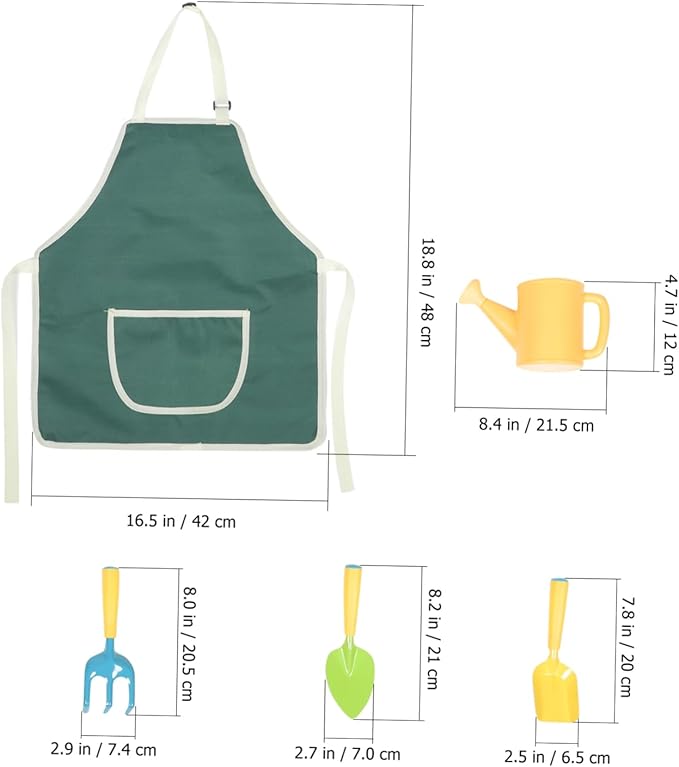 GALPADA 1set Mini Garden Tools Set Boys and Girls Gardening Tools Shovel Rake Watering Can for Boy Girl's Play
