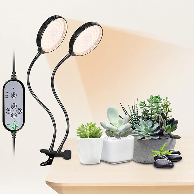 GLOGLOW LED Plant Grow Light Growing Lamps Dimmable Water Proof USB Powered 30W Full Spectrum Plant Growing Lamp with 360 Degree Hose for Indoor Outdoor Plants LED Grow Light