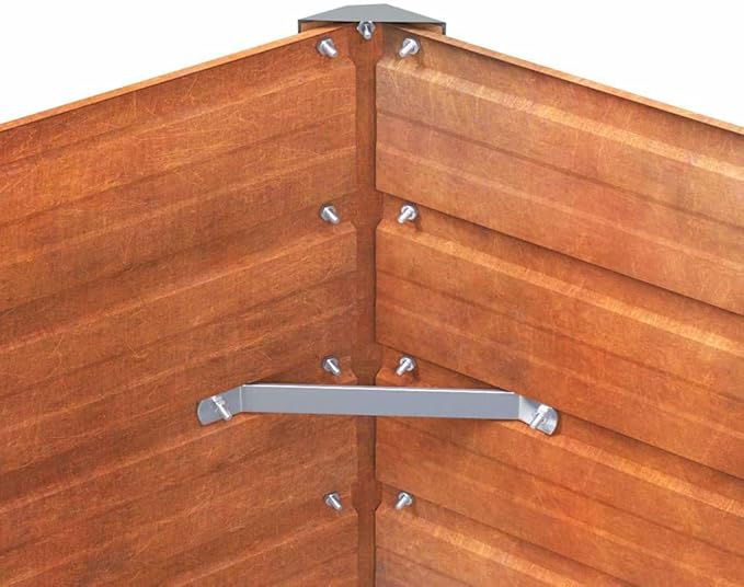 YAFF Garden Raised Bed Corten Steel Rusty Brown 39.4 x 15.7 x 17.7 in Outdoor Planter Box for Vegetables Herbs Flowers Balcony Patio