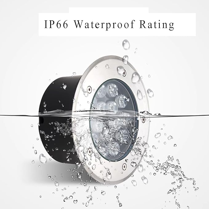 Outdoor Ground Light LED Landscape Light IP66 Waterproof Recessed Underground Light AC85-110V Spotlight for Deck Step Pathway Driveway Garden Yard Fence Patio Land