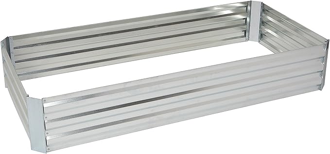 Ironton Galvanized Steel Raised Garden Planter- 6ft. x 3ft. Container Length 72 in Container Width 36 in Material Galvanized Steel Model# NP-PB101