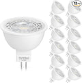 Mlambert 12 Pack MR16 LED Bulbs 50W Halogen Equivalent5000K Daylight White5W GU5.3 MR16 12V Spotlight BulbNon-Dimmable45° Beam Angle for Landscape