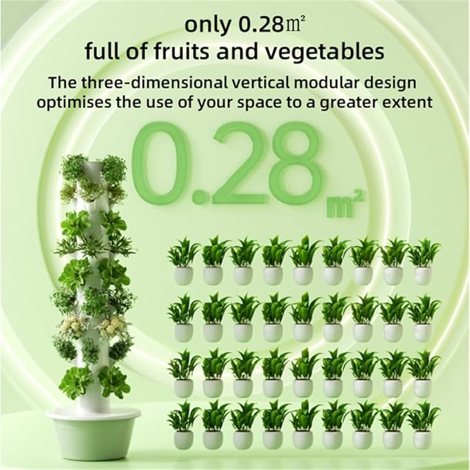 DIY Hydroponic Colonization Cups Hydroponics Tower Garden Hydroponic Growing System Automatic Water Circulation and Intelligent Timer for Gardening LoverWhite9 Tiers