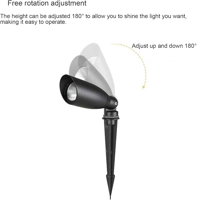 10W Outdoor Spotlights - Rotation Spotlight IP66 Waterproof LED Tree Lights Garden Villa Landscape Ground Lamps Lawn Ground Lights LED Beam Spotlight(B Warm White10W(24V))