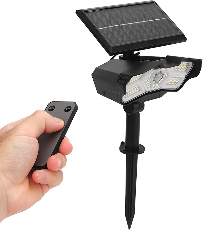 ZJchao Outdoor Solar Lights Outdoor Landscape 2400mah with 2 Brightness Modes for Home Park (ASTEY-KXK-600-128LED)