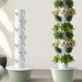 Hydroponics Tower Indoor Growing System Vertical Hydroponic Vegetable Growing Machine with Pump And Movable Water Tank Garden Planter Indoor Smart Garden Kitfor Both Indoor And Outdoor28 holes