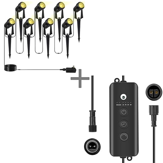 80-100W Dusk to Dawn Sensor for SUNTHIN Warm White Landscape Lighting Timer and Dimming Compatiable with SUNTHIN Warm White Spotlights Only