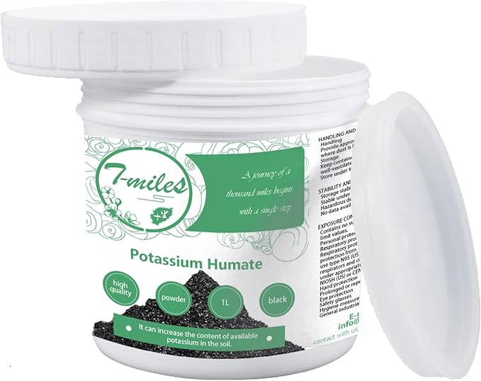 T-MILES Potassium Humate Fertilizer 1L - Improves Soil Crop Growth &amp Resistance Enhances Crop Yield &amp Quality