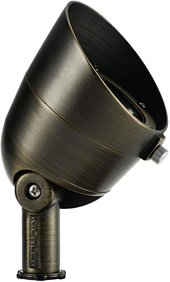 KICHLER Landscape LED 7 Watt 3000K 12 Volt Landscape Accent Light in Centenial Brass Finish 16158AZTT30