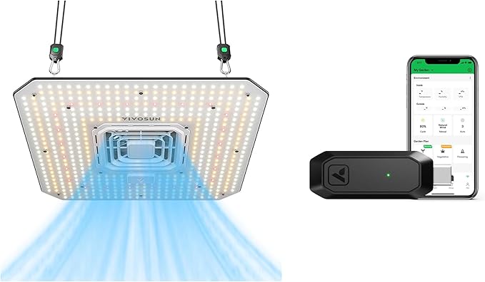 VIVOSUN AeroLight A150SE and GrowHub Controller E25 for Grow Tent Cooling Ventilation Lighting Supports Smart Grow System Devices Easy to Install &amp Use WiFi App Controllable for 2x4/3x3 Grow Te