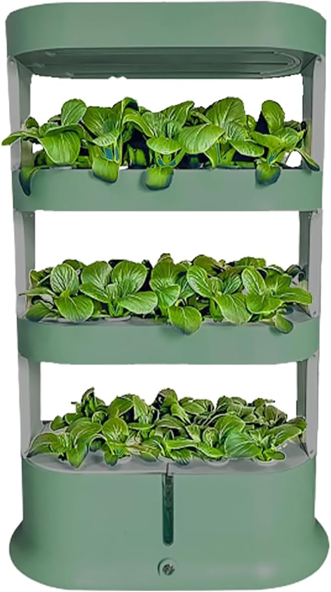 Garden Hydroponic Growing 48 Pods Hydroponics Tower Plant Germination Kit Aeroponics Growing Kit with LED Grow Light &amp Automatic Watering SMA