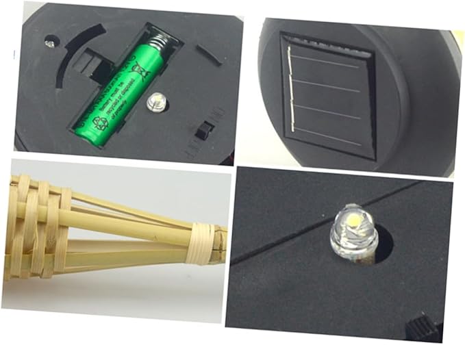 TEHAUX 2Pcs Solar Torch Lights for Outdoor Garden Warm Light Landscape Pathway Solar Spike Spotlights for Courtyard and Park Lighting