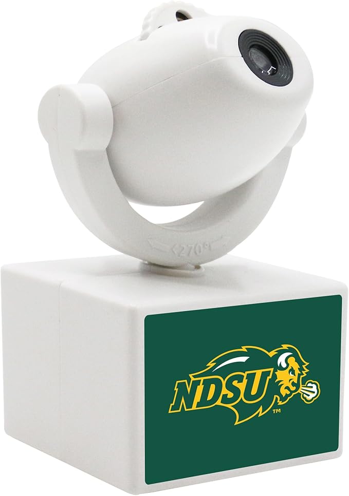 Sporticulture NCAA American Football NDSU - Adjustable Led Mini Spotlight Projector with 6 Team Logo Designs - Portable &amp Rechargeable Spotlight - Battery-Operated - 4.375” x 3.125”