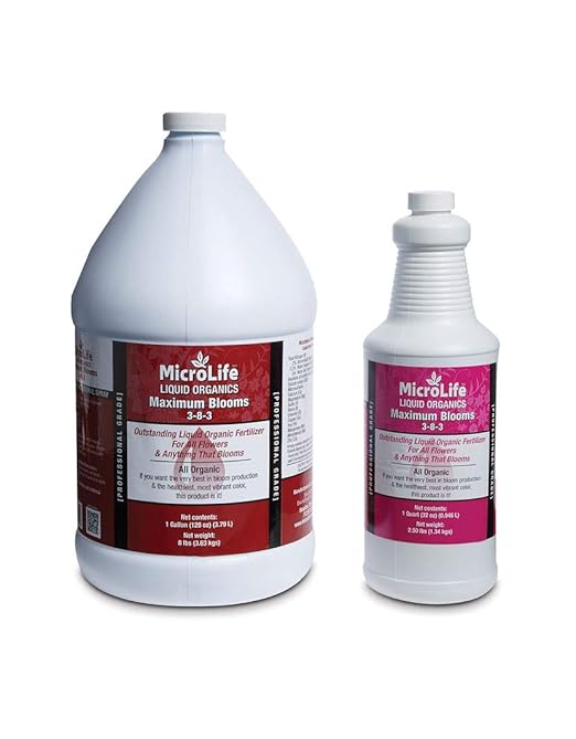 MicroLife Maximum Blooms (3-8-3) Professional Grade Organic Liquid Fertilizer Concentrate for All Flowers and Anything That Blooms 1 Quart