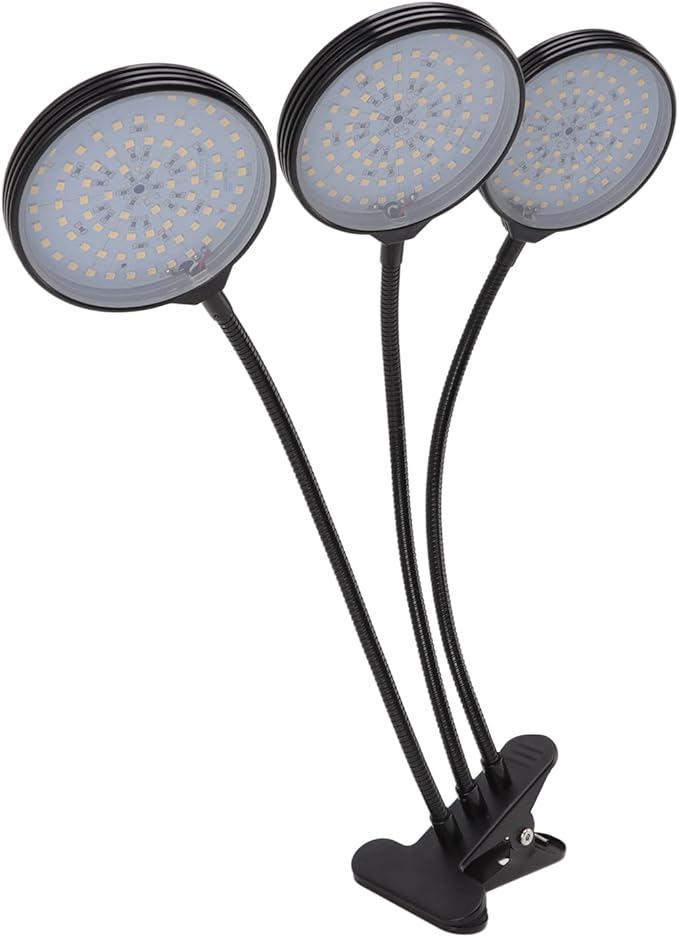 LED 45W Plant Grow Lamp with 3 Adjustable Heads USB Powered - Flexible 360° Bend Waterproof Design for Indoor Plants and Succulents
