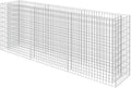 vidaXL Gabion Steel Raised Bed - Large Capacity Silver Galvanized Planter Proof and Weather- Mesh Grid Stabilized for Garden Patio Easy Assembly