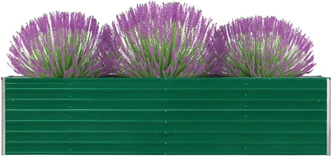 Raised Garden PlanterGarden BedGalvanized Raised Garden BedPlanter Raised bedsGalvanized PlanterBed 126x15.7x30.3 Galvanized Steel Green