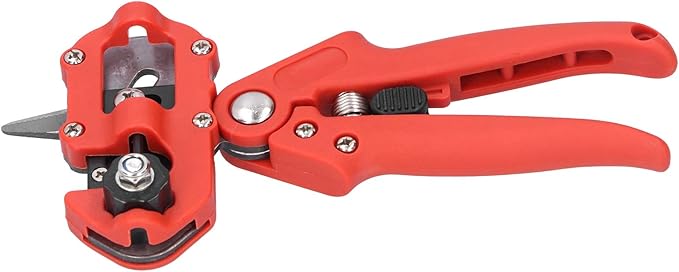 Garden Grafting Tool Set Tree Grafting Kit with 5 Precision Cutting Blades Professional Plant Branch Scissor Shear for Gardening Enthusiasts Includes Storage Bag (Red)