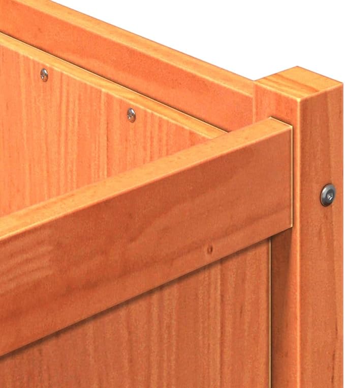 Wooden Raised Garden Bed Garden Planter Box Outdoor Wood Raised Garden Bed for Planting Plants Vegetables Wax Brown 59.1x19.7x19.7 Solid Wood Pine-250