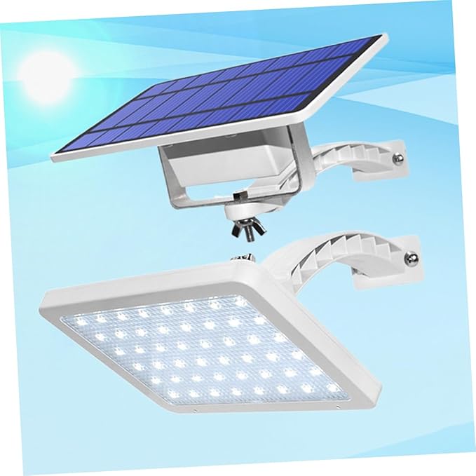 Angoily Outdoor Led Solar Lights 48 Led Beads Waterproof White Landscape Light Wall Mount Garden Pathway Auto On/Off Easy Install