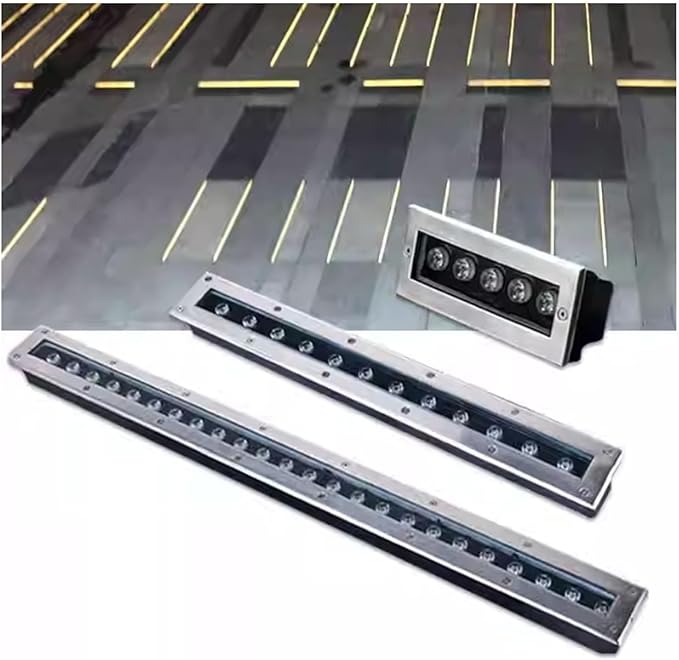 Underground Light LED - Rectangular Linear Underground Lighting Panel Outdoor Embedded LED Spotlight IP66 Waterproof Corridor Aisle Light Stair Step LightingGreen 36w