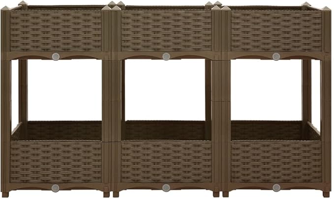 Raised BedGarden PlantersGarden PlantersGarden CenterpiecesGarden BedsRaised Beds for Growing FlowersHerbs and Fruits47.2x15.7x28 Polypropylene