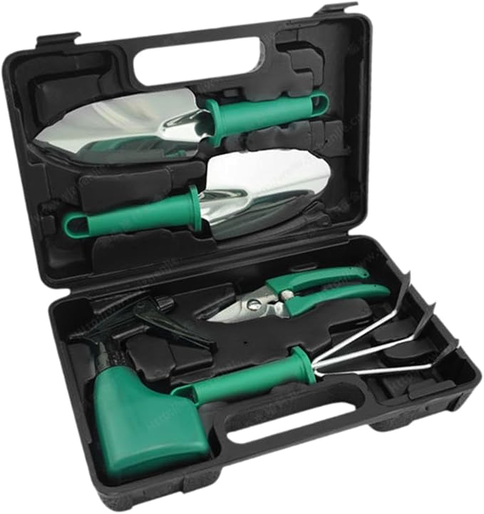 Garden Tools Set Gardening Hand Tools Ergonomic Handle Shovels Yard with Storage Tote Bag Utility Tools for Lawn Agricultural 5Pcs 29x19x7cm(5pcs 29x19x7cm)