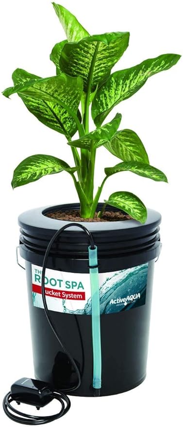 Hydrofarm RS5GALSYS Root Spa Deep Water Culture Bucket System 5 Gallon black