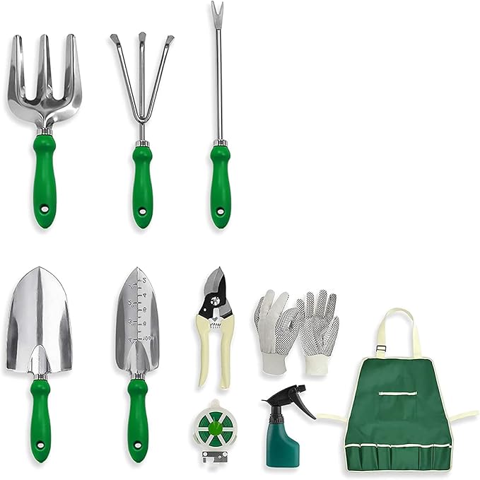 Multipurpose Garden Tool Set with Rustproof Stainless Steel Ideal for Home Outdoor Gardening Planting Use Stainless Steel Gardening Tool Set