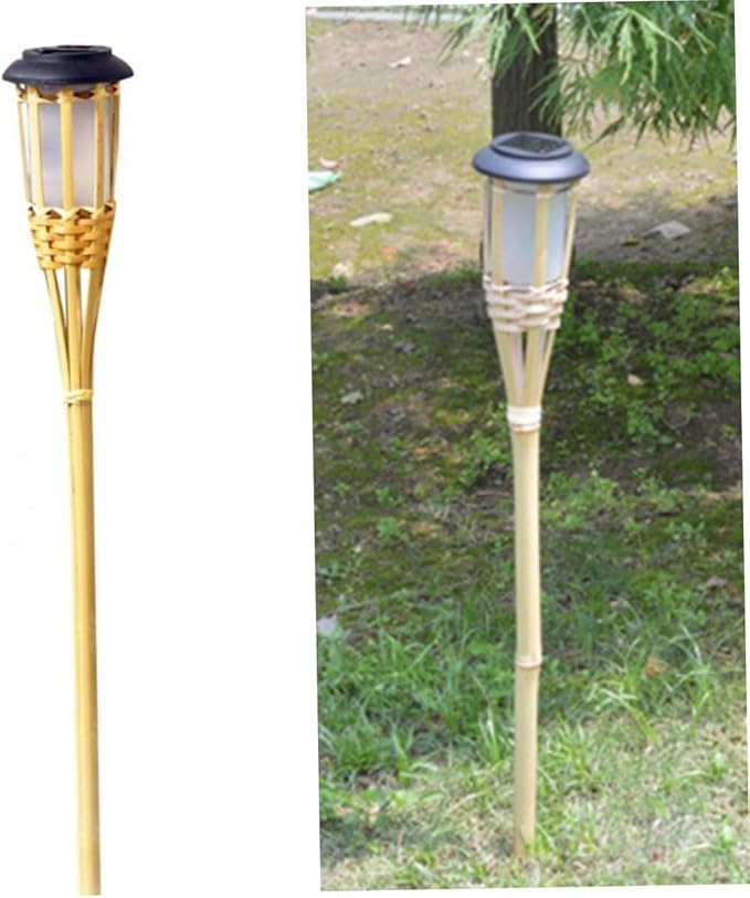 2Pcs Solar Torch Lights Warm Light Spike Spotlights for Garden Landscape and Pathway Lighting Height Durable Outdoor Solar Light with Light