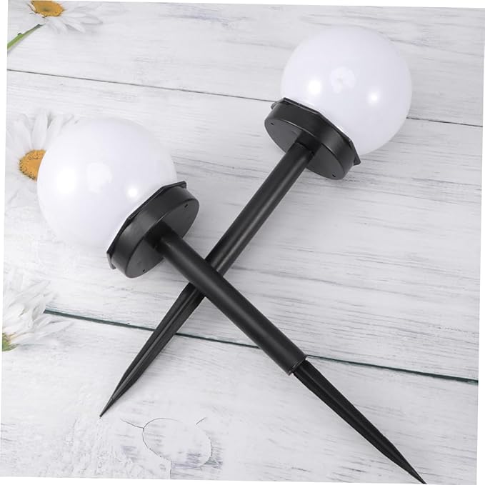 LIFKOME 8pcs Solar Powered Lawn Light Waterproof Garden Bulb Ball Lamp Outdoor Stick Light for Backyard Pathway and Yard Decor