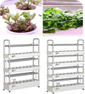 48/64 /90/120 Holes Indoor Garden Hydroponics Growing System Plant Herb Garden Plant Germination Kit with LED Light for Home Vegetables FruitsClayPebbles-64holes