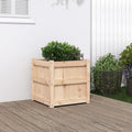 Pine Wood Planter Box for Flower Vegetable Plant Herb Gardening - Outdoor Large Bed for Patio Growing 19.7x19.7x19.7