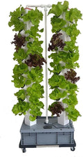 56 Pods Indoor Garden Hydroponics Growing System with Wheels Vertical Vegetable Planter Tower with Water Pump &amp Timer Year-Round Planting for Indoor